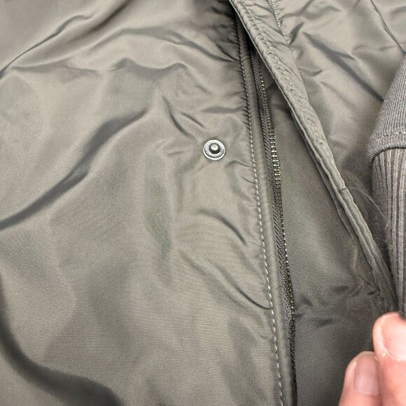 Men's TOMMY HILFIGER Olive Flight Bomber Jacket Sweatshirt- Size Large - Picture 11 of 14